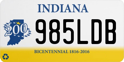 IN license plate 985LDB