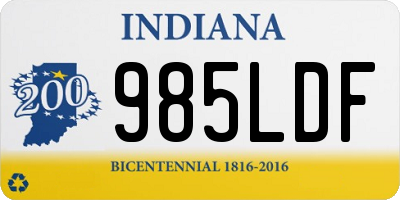 IN license plate 985LDF