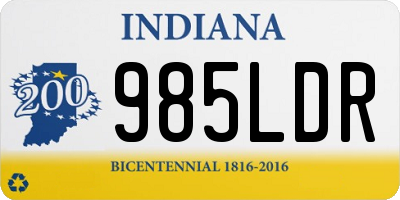 IN license plate 985LDR