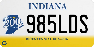 IN license plate 985LDS