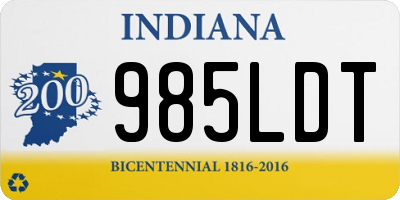 IN license plate 985LDT