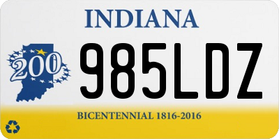 IN license plate 985LDZ