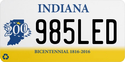 IN license plate 985LED