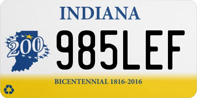 IN license plate 985LEF
