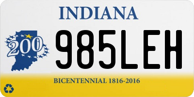 IN license plate 985LEH