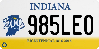 IN license plate 985LEO