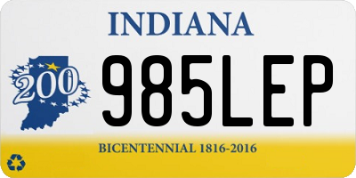 IN license plate 985LEP