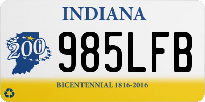 IN license plate 985LFB