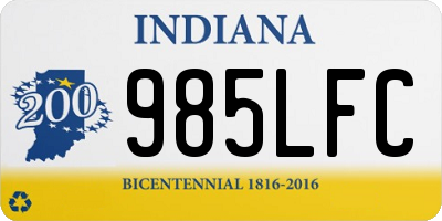 IN license plate 985LFC
