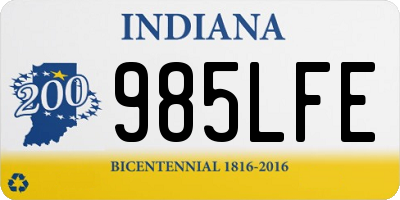 IN license plate 985LFE