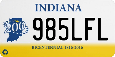 IN license plate 985LFL