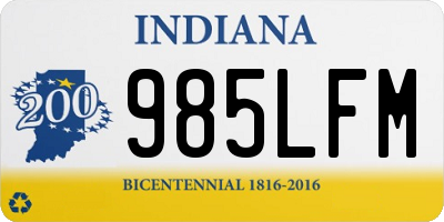 IN license plate 985LFM