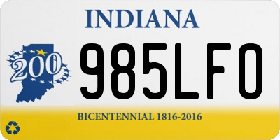 IN license plate 985LFO