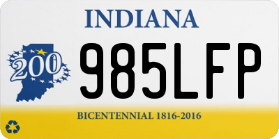 IN license plate 985LFP