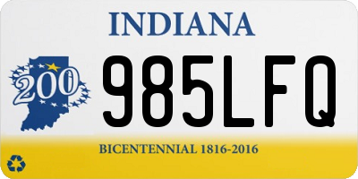 IN license plate 985LFQ