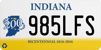 IN license plate 985LFS