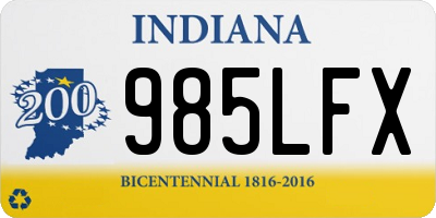 IN license plate 985LFX