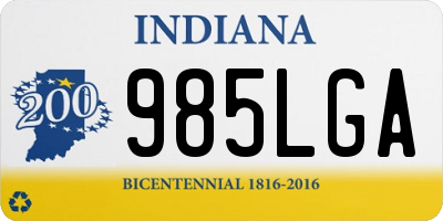 IN license plate 985LGA