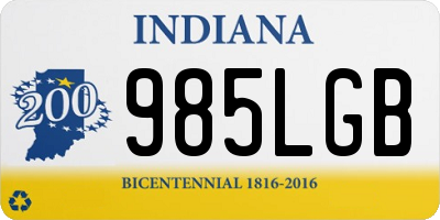 IN license plate 985LGB