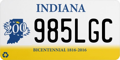 IN license plate 985LGC