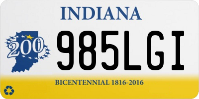 IN license plate 985LGI