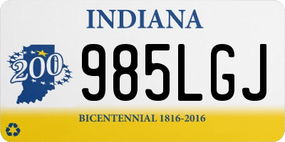 IN license plate 985LGJ