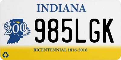 IN license plate 985LGK