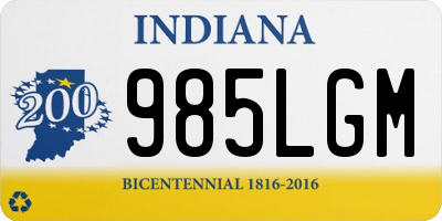 IN license plate 985LGM