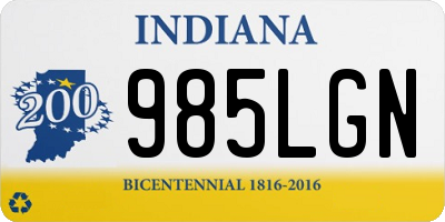 IN license plate 985LGN