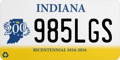 IN license plate 985LGS