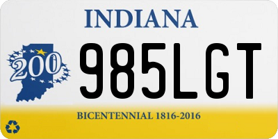 IN license plate 985LGT