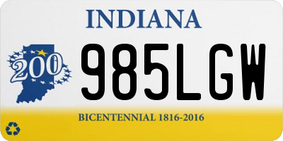 IN license plate 985LGW