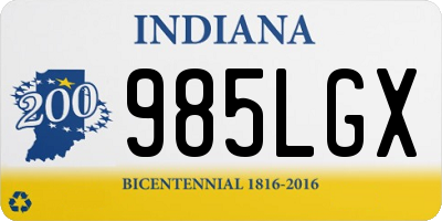 IN license plate 985LGX