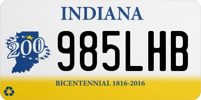 IN license plate 985LHB