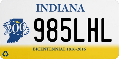 IN license plate 985LHL