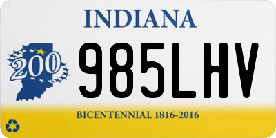 IN license plate 985LHV