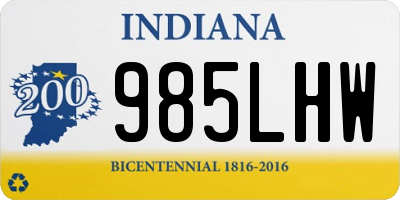 IN license plate 985LHW