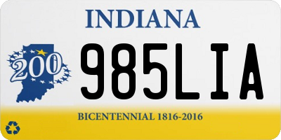 IN license plate 985LIA