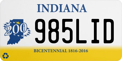 IN license plate 985LID