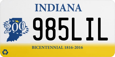 IN license plate 985LIL