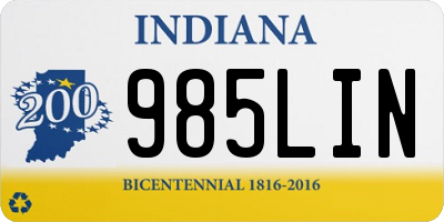 IN license plate 985LIN