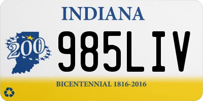 IN license plate 985LIV