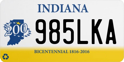 IN license plate 985LKA