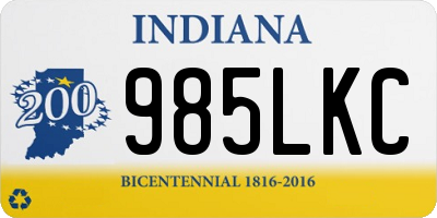 IN license plate 985LKC