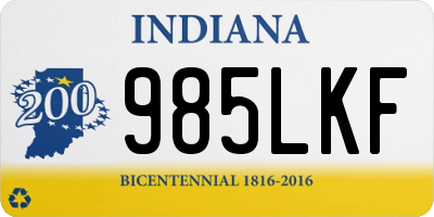 IN license plate 985LKF