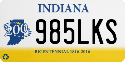 IN license plate 985LKS