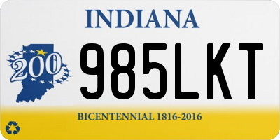 IN license plate 985LKT