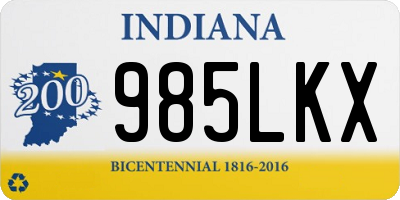 IN license plate 985LKX