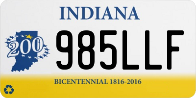 IN license plate 985LLF