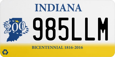 IN license plate 985LLM